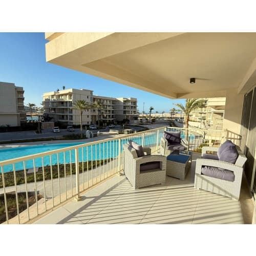 Chalet 3BR Lagoon View Marassi North Coast